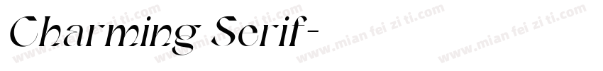 Charming Serif字体转换